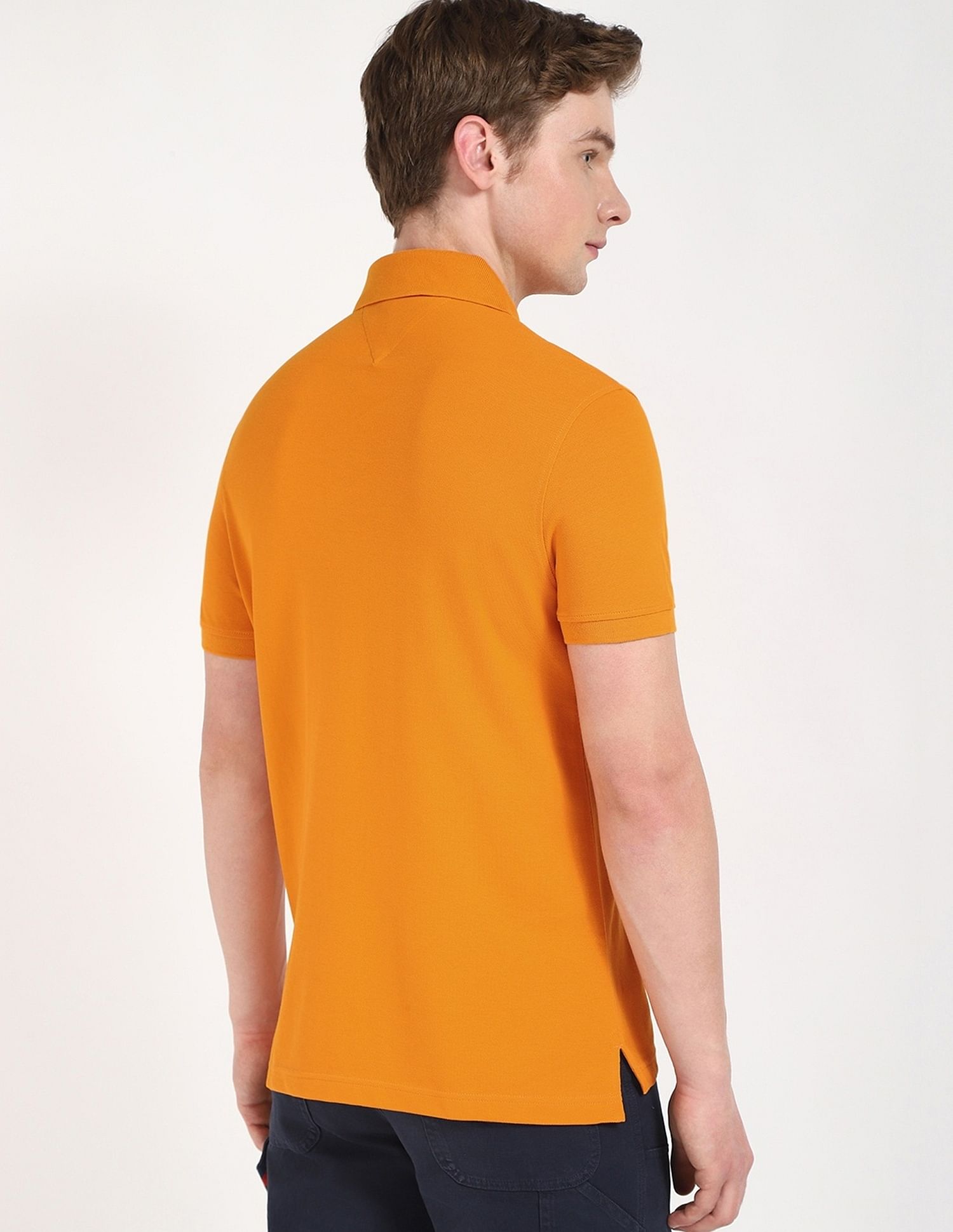 Tommy Hilfiger Solid Regular-Fit Cotton Polo Shirt