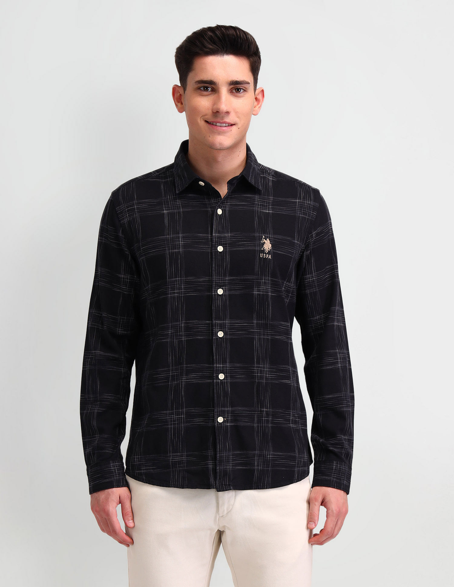 U.S. Polo Assn. Denim Co. Dupplin Checked Slim Fit Shirt