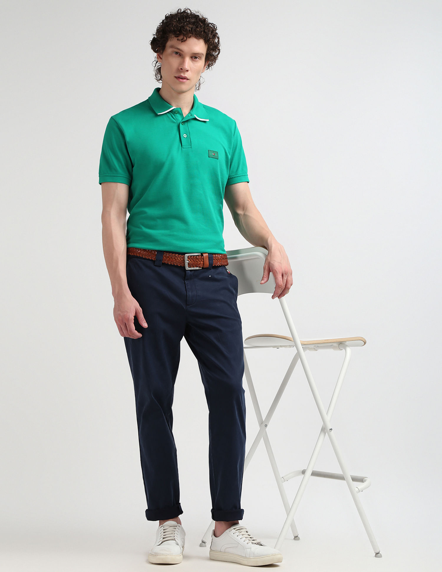 Tommy Hilfiger Solid Cotton Polo Shirt