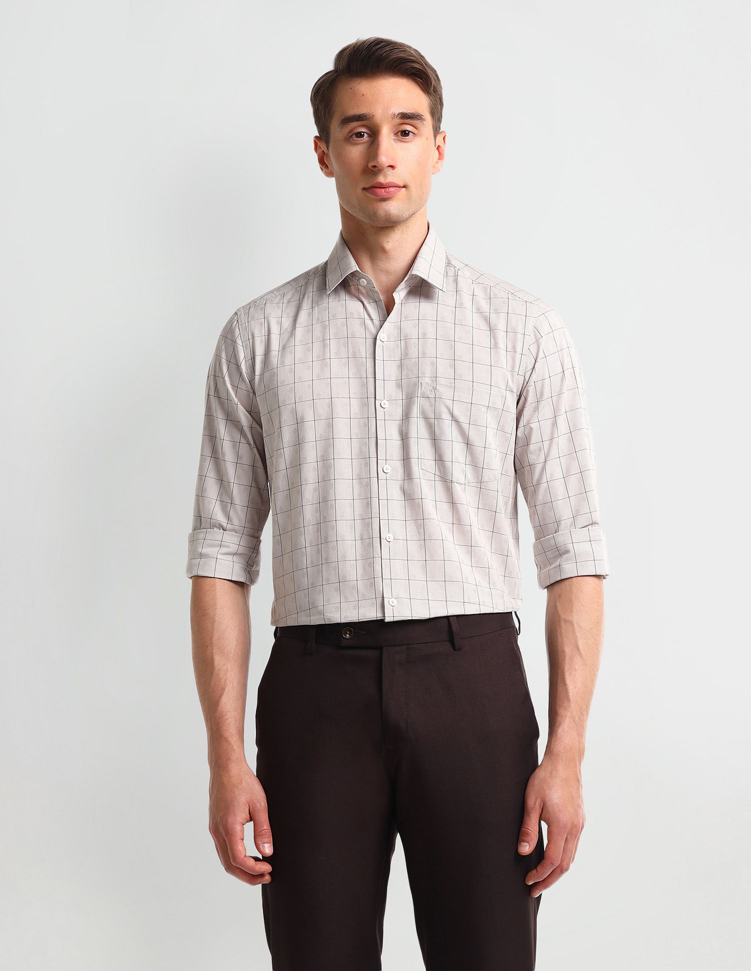 Arrow Windowpane Checked Dobby Shirt