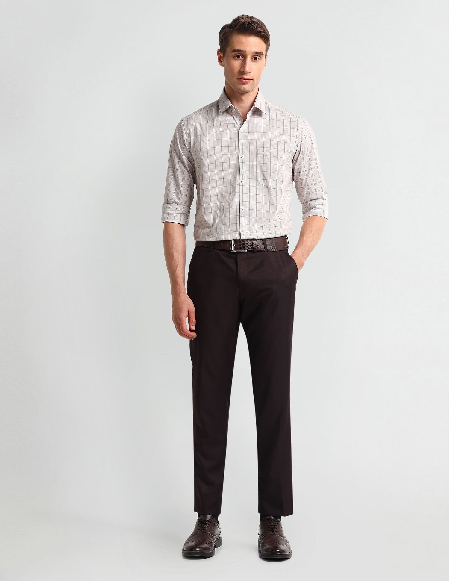 Arrow Windowpane Checked Dobby Shirt