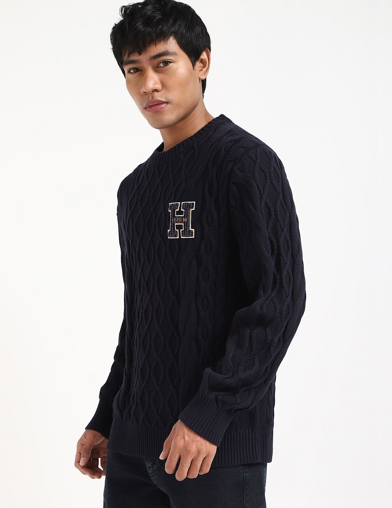 Tommy Hilfiger Aop Relaxed-Fit Cotton Sweater