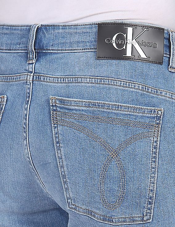 Buy Calvin Klein Men Light Blue Mid Rise Body Slim Fit Jeans