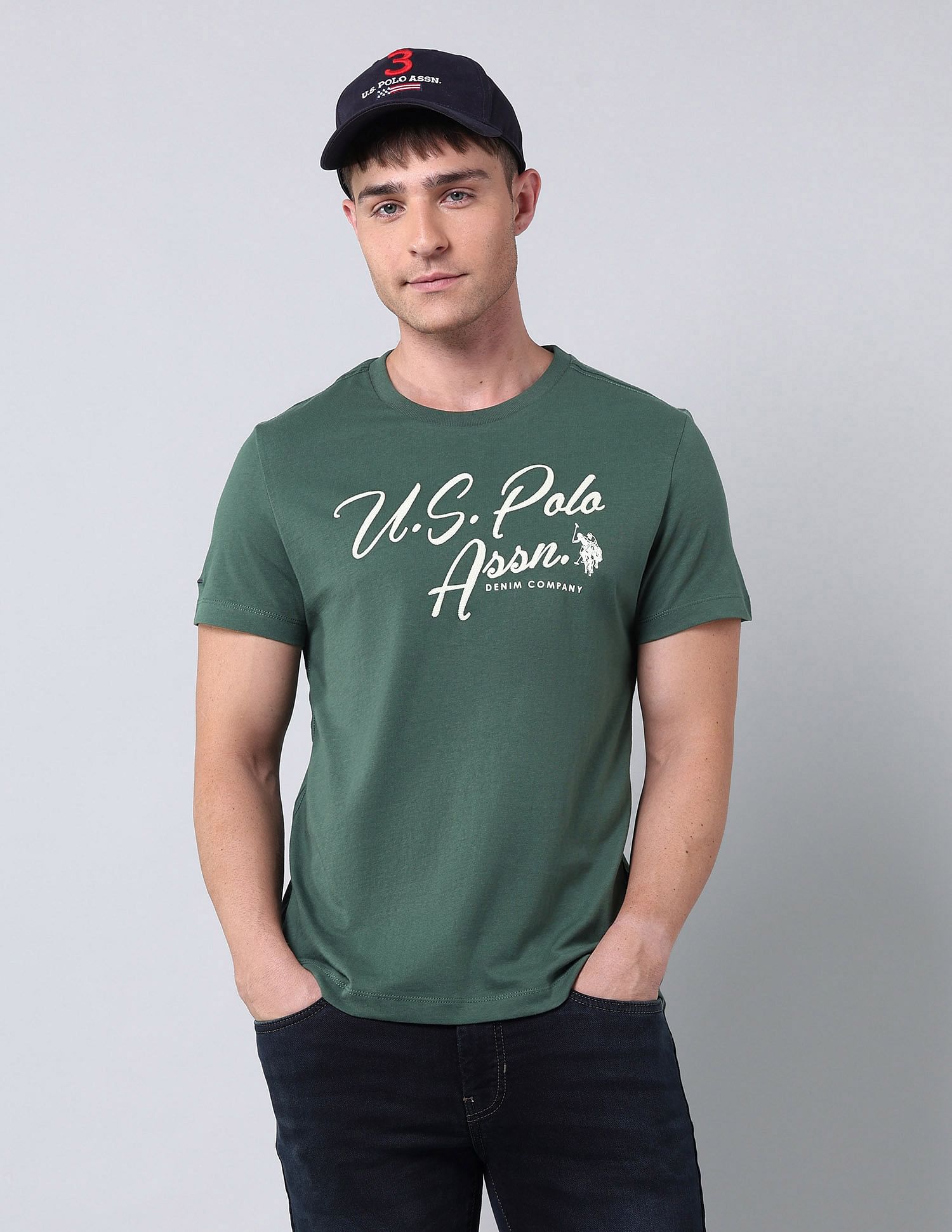 U.S. Polo Assn. Denim Co. Brand Printed Muscle Fit Americana T-Shirt