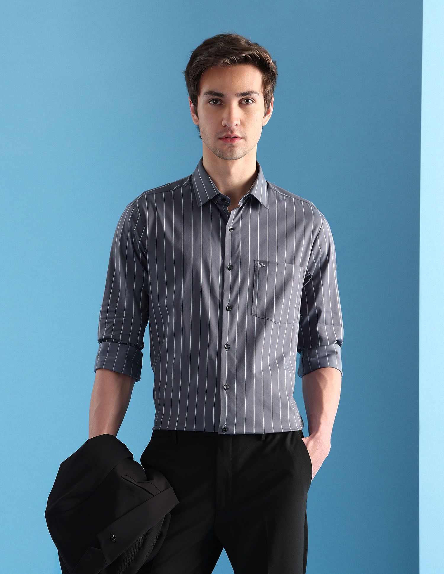 Arrow Vertical Striped Liberty Classic Fit Velocity Shirt