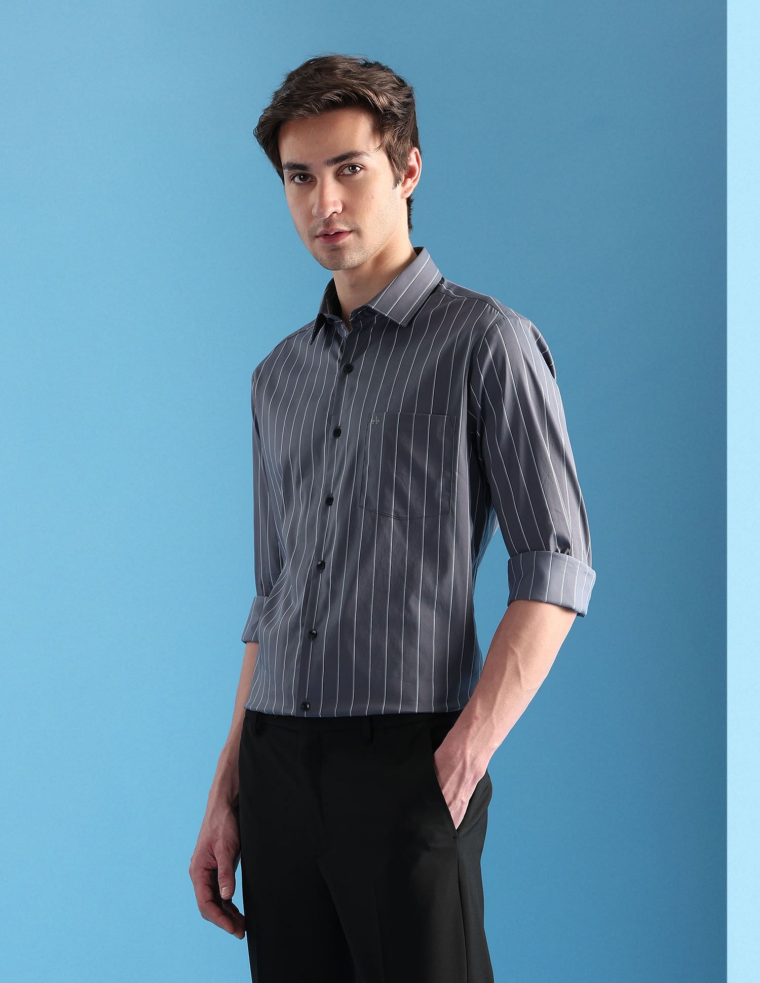 Arrow Vertical Striped Liberty Classic Fit Velocity Shirt