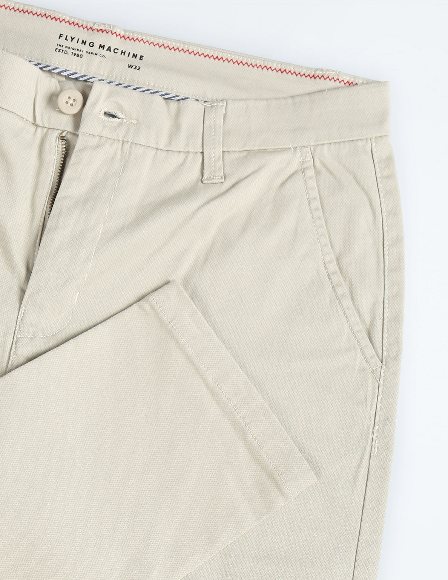 Flying Machine Slash Slim Tapered Fit Printed Trousers