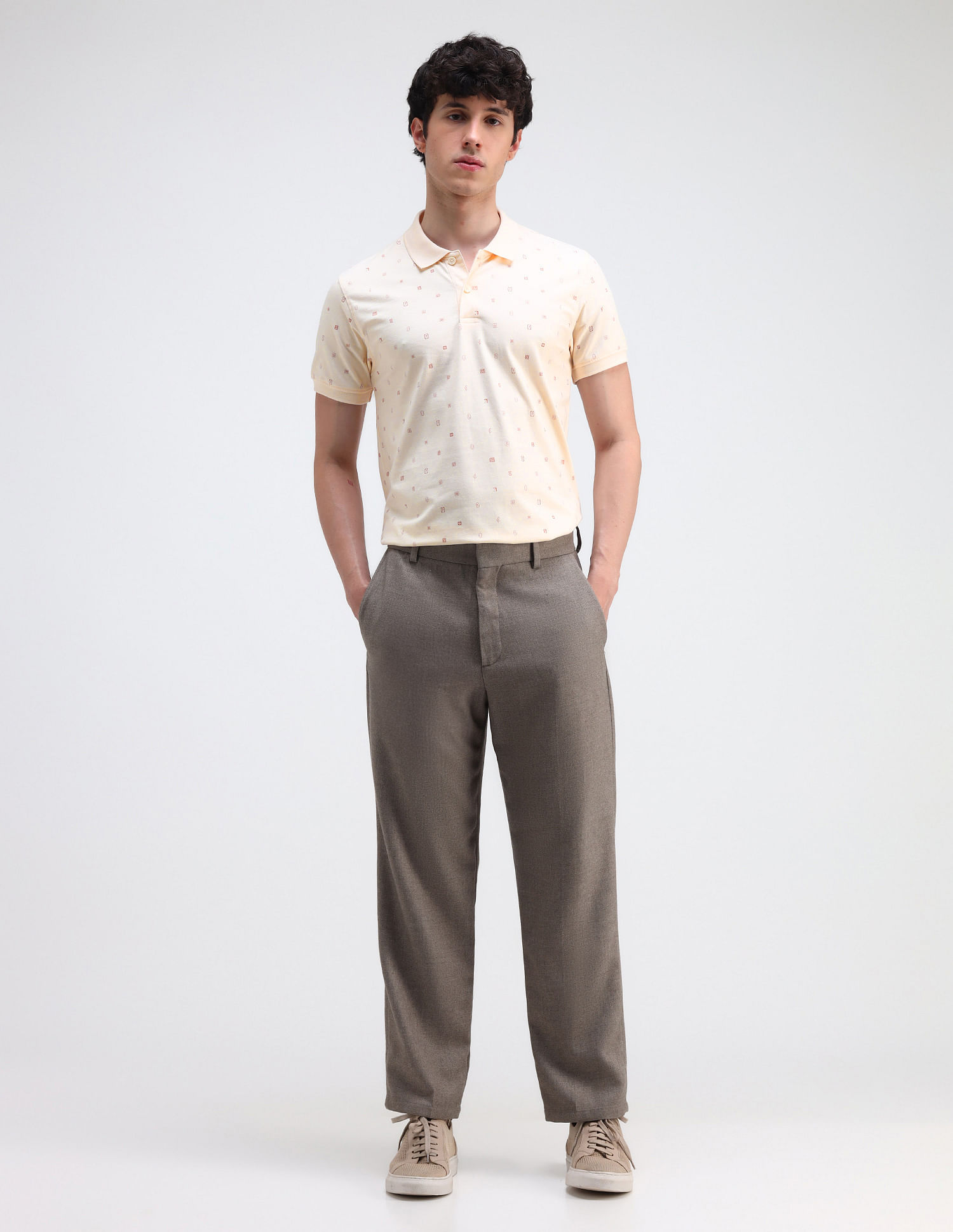 Flying Machine Printed Regular Fit Polo Shirt