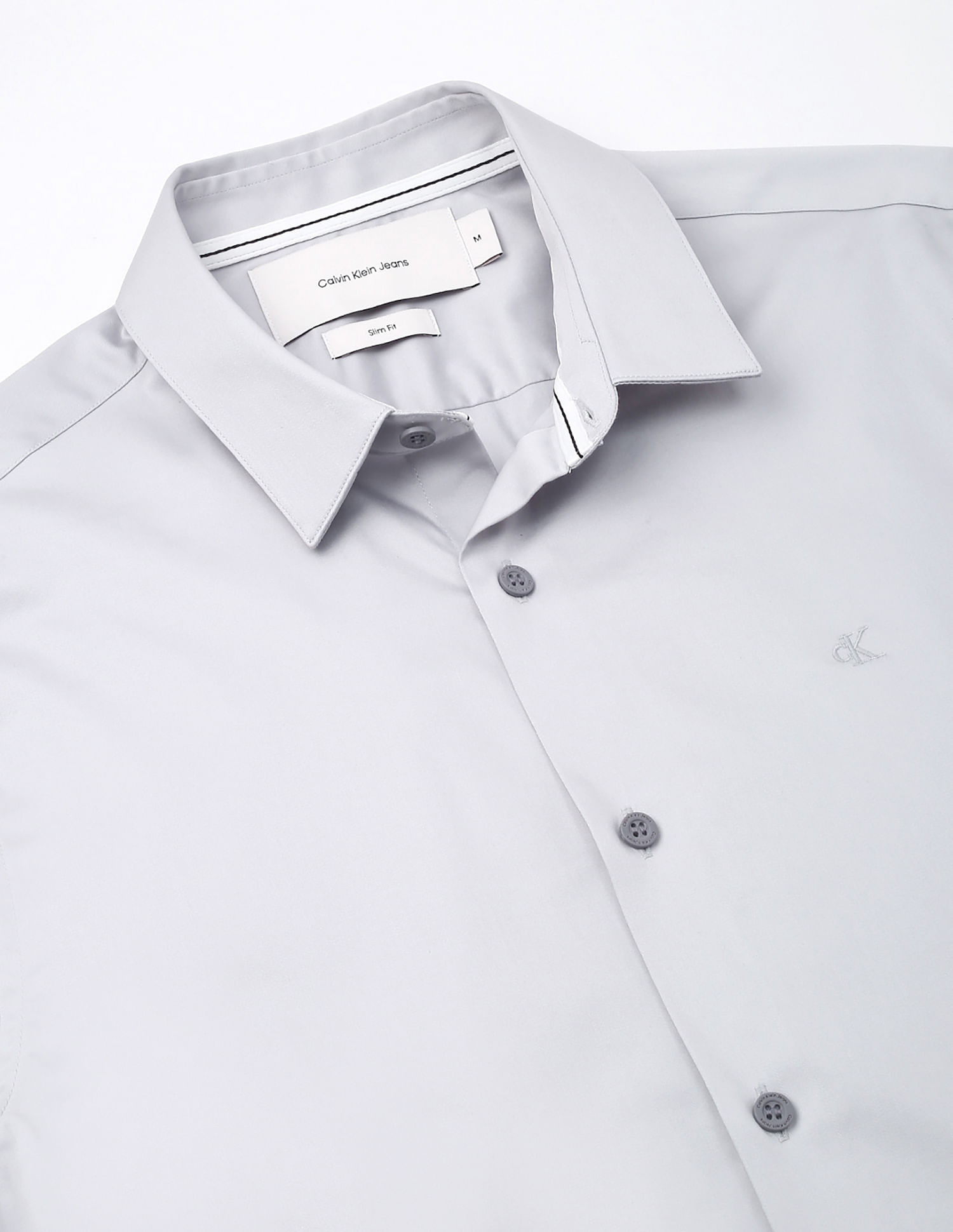 Calvin Klein Jeans Mens Grey Slim Fit Shirt