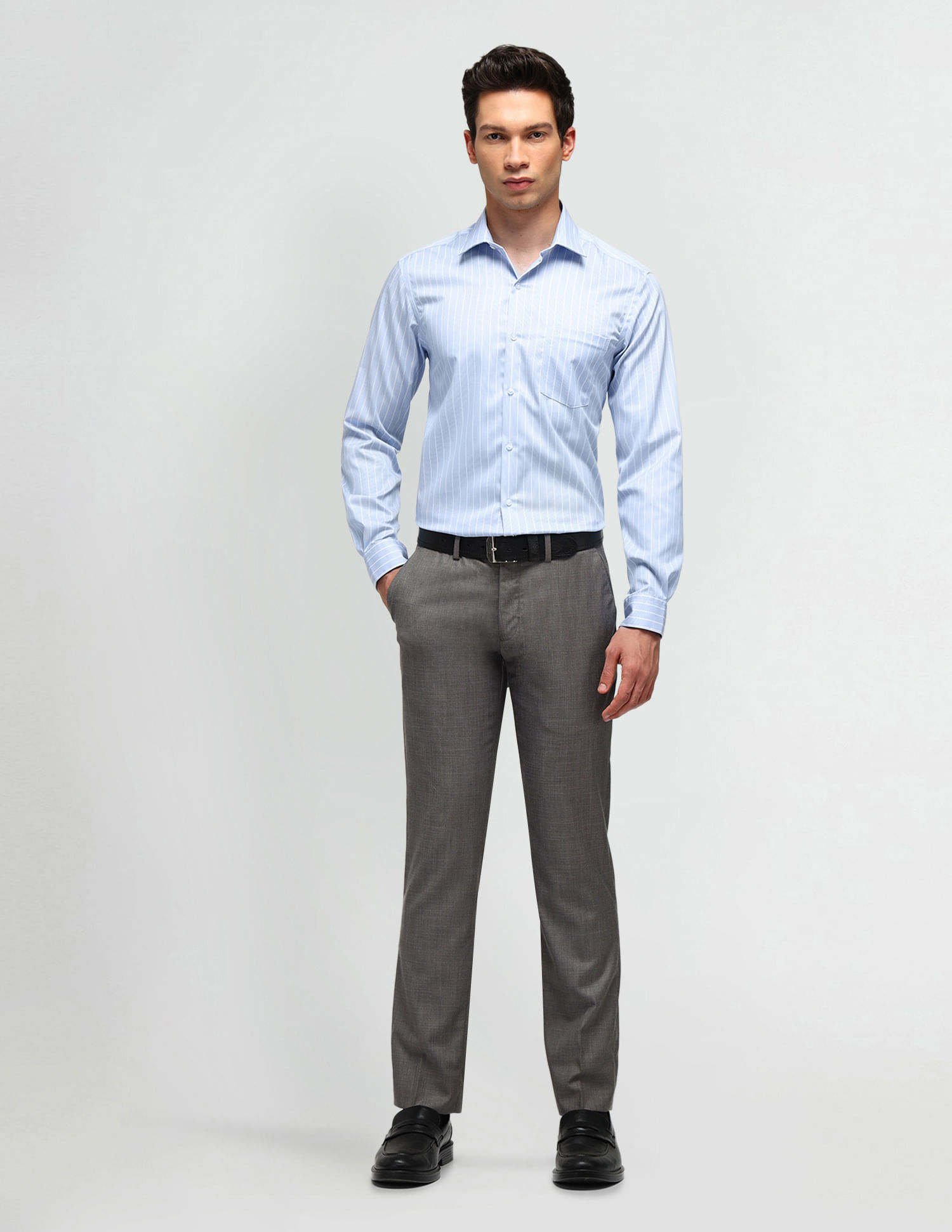 Arrow Slim Fit Vertical Striped Shirt