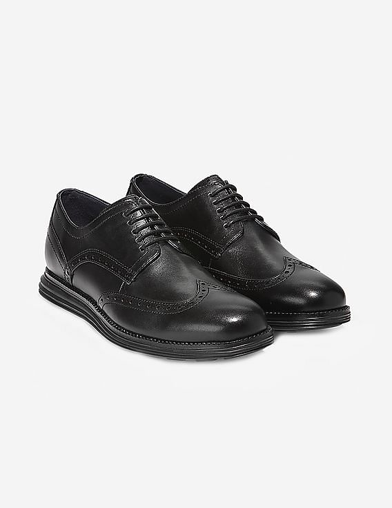 Cole haan black wingtip shoes online