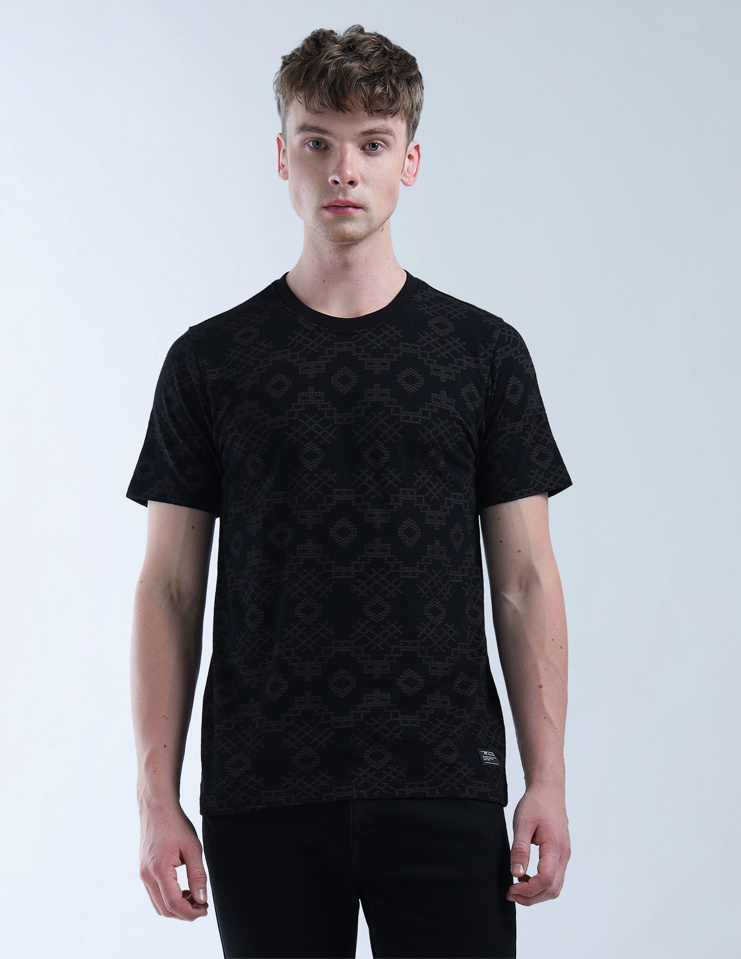 Flying Machine Geometric Printed Essentials T-Shirt