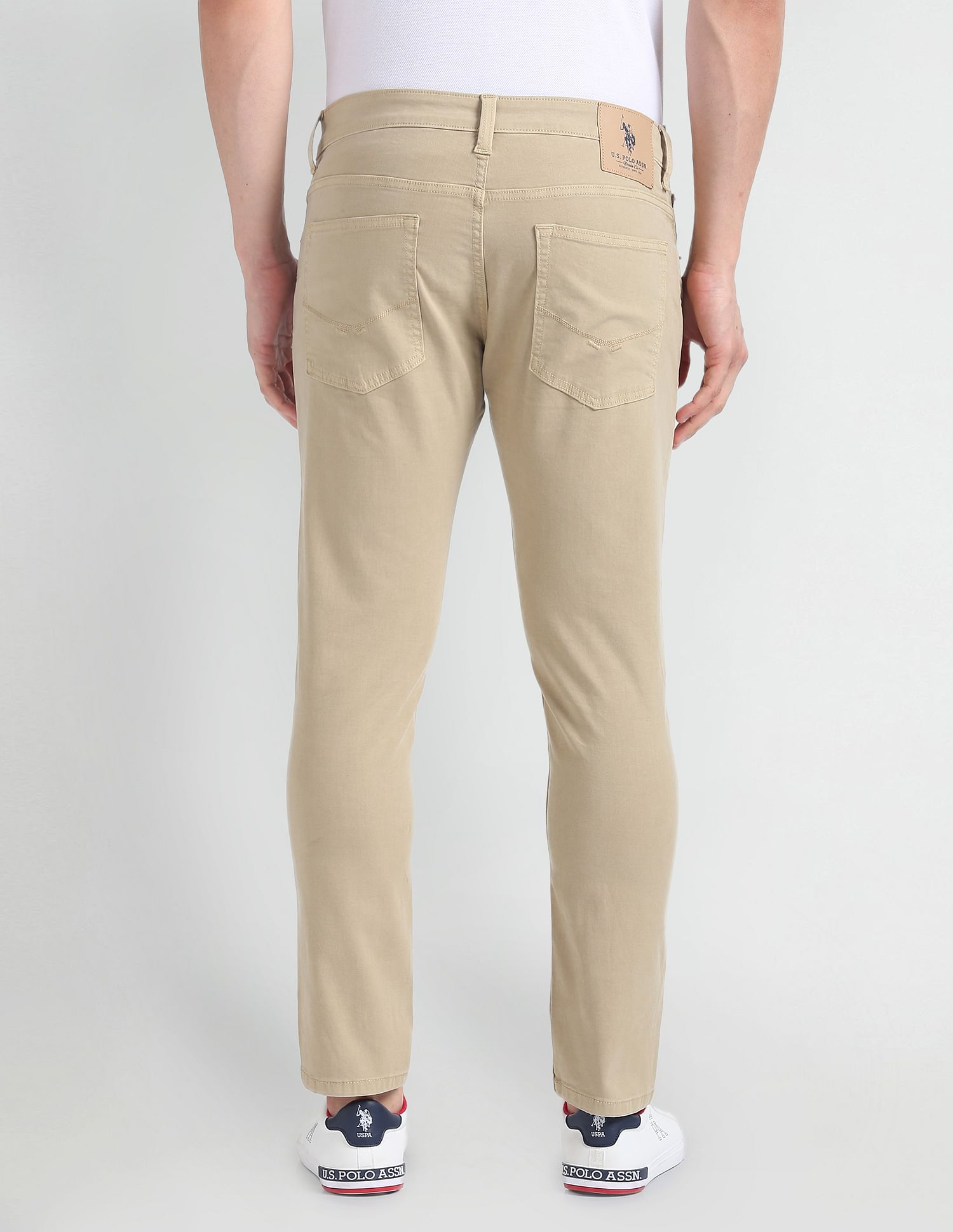 U.S. Polo Assn. Denim Co. Henry Tapered Cropped Fit Khaki Jeans