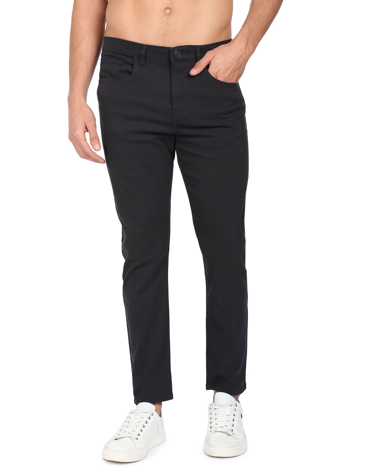 Flying Machine Slim Tapered Fit Twill Trousers