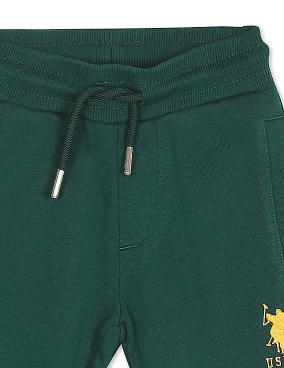 U.S. Polo Assn. Kids Elasticised Waist Solid Track Pants