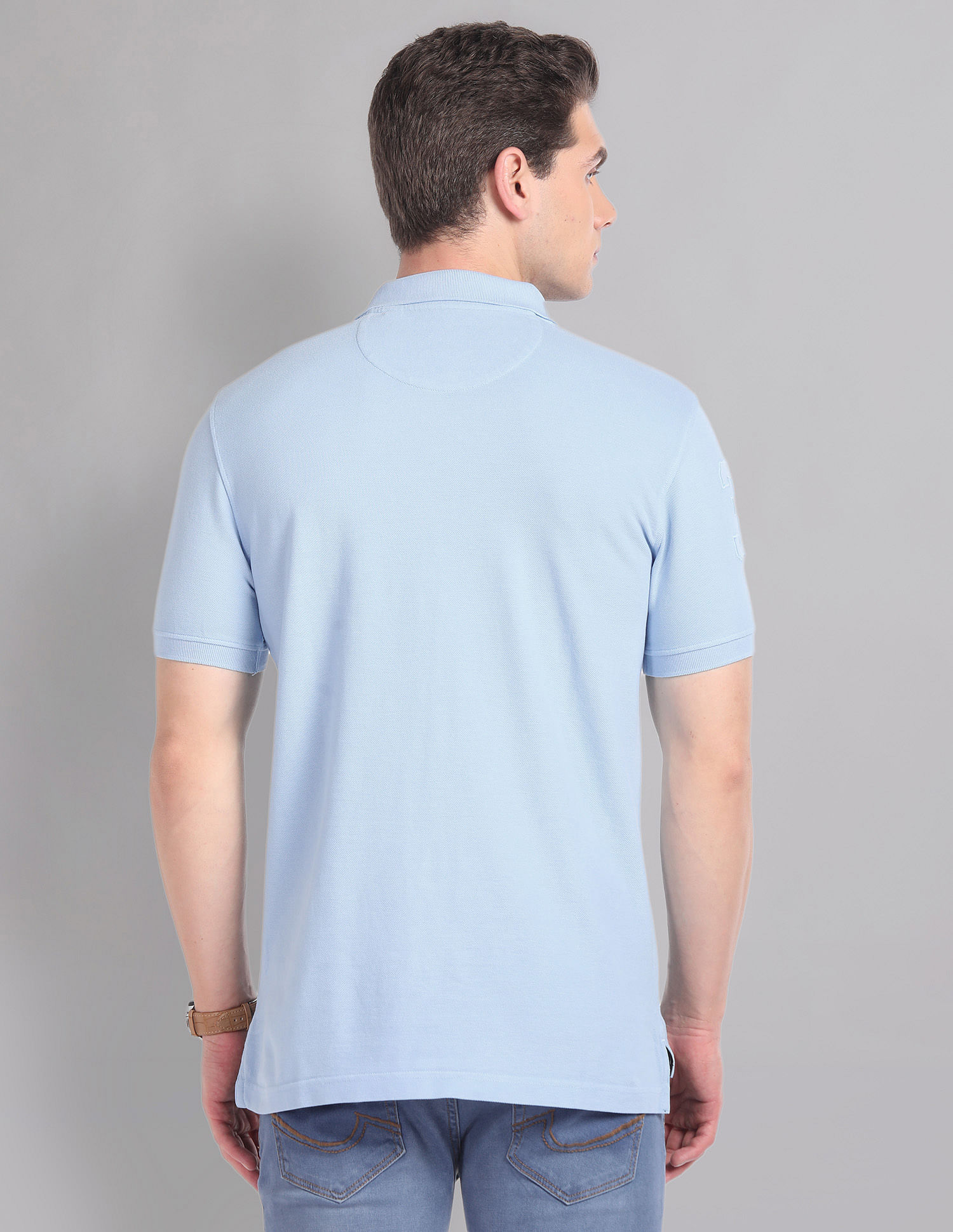AD by Arvind Embroidered Logo Profound Polo Shirt