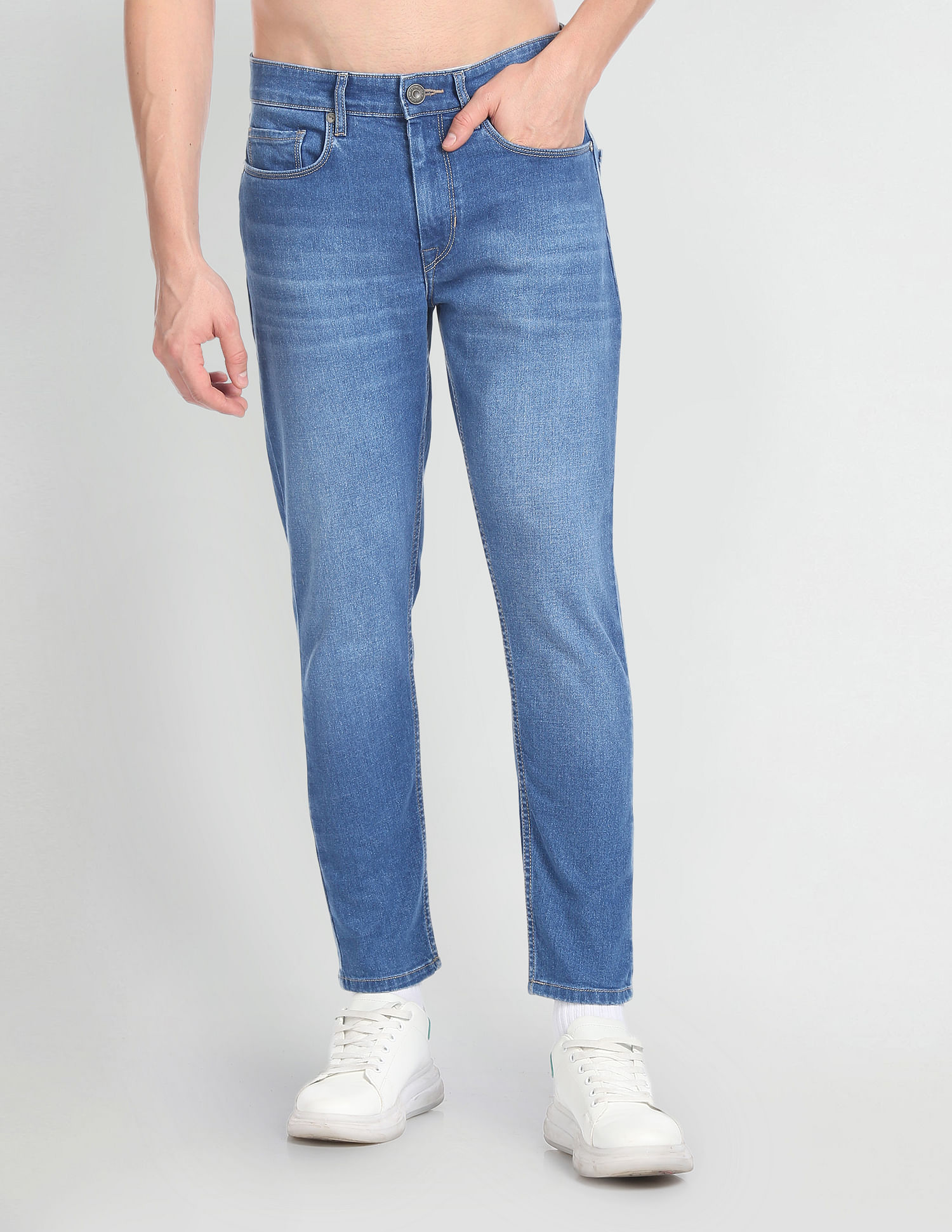 Flying Machine Stone Wash Mankle Slim Fit Jeans