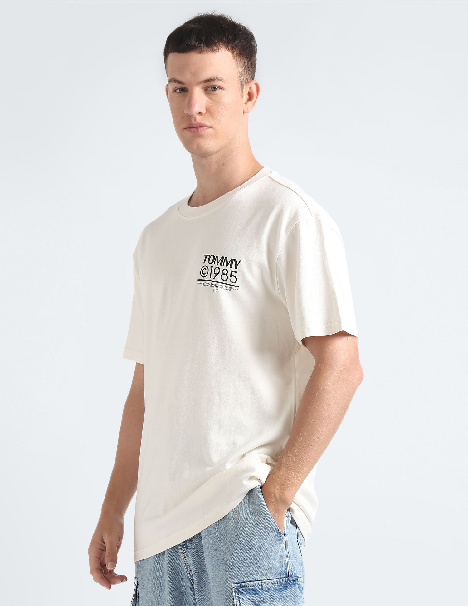 ★★ ★★ 1985 Crewneck Cotton T-Shirt WHITE T1 Buy Tommy Hilfiger Sustainable Crew Neck 1985 T-Shirt