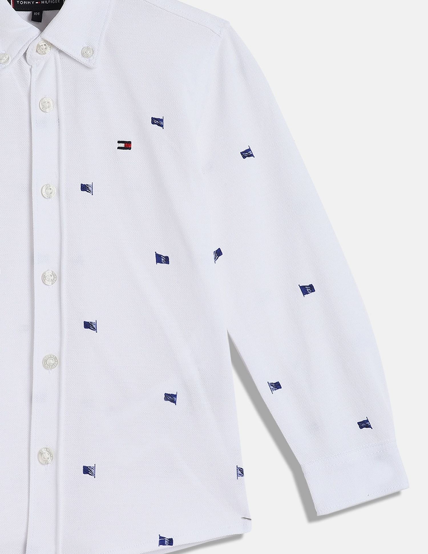 Tommy Hilfiger Kids Boys Printed Regular-Fit Cotton Shirt