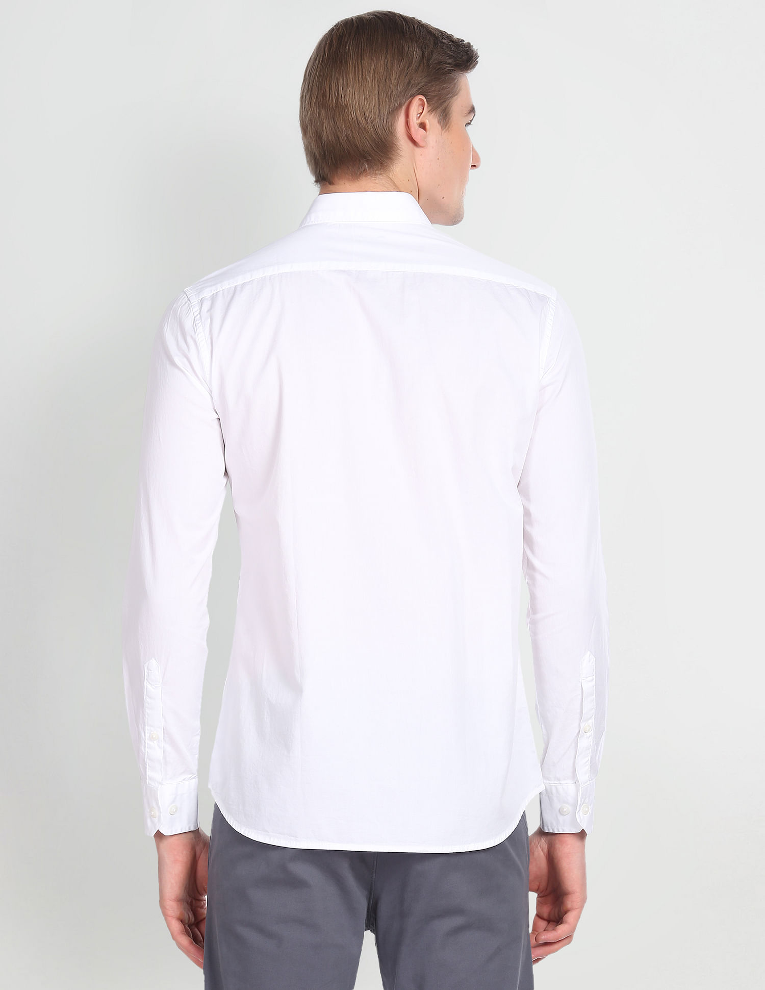 Arrow Sports Solid Twill Shirt