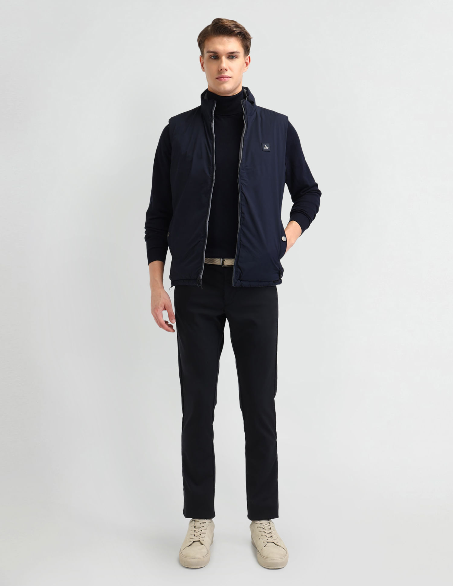 Buy Arrow Sport Solid Regular Fit Reversible Jacket - NNNOW.com