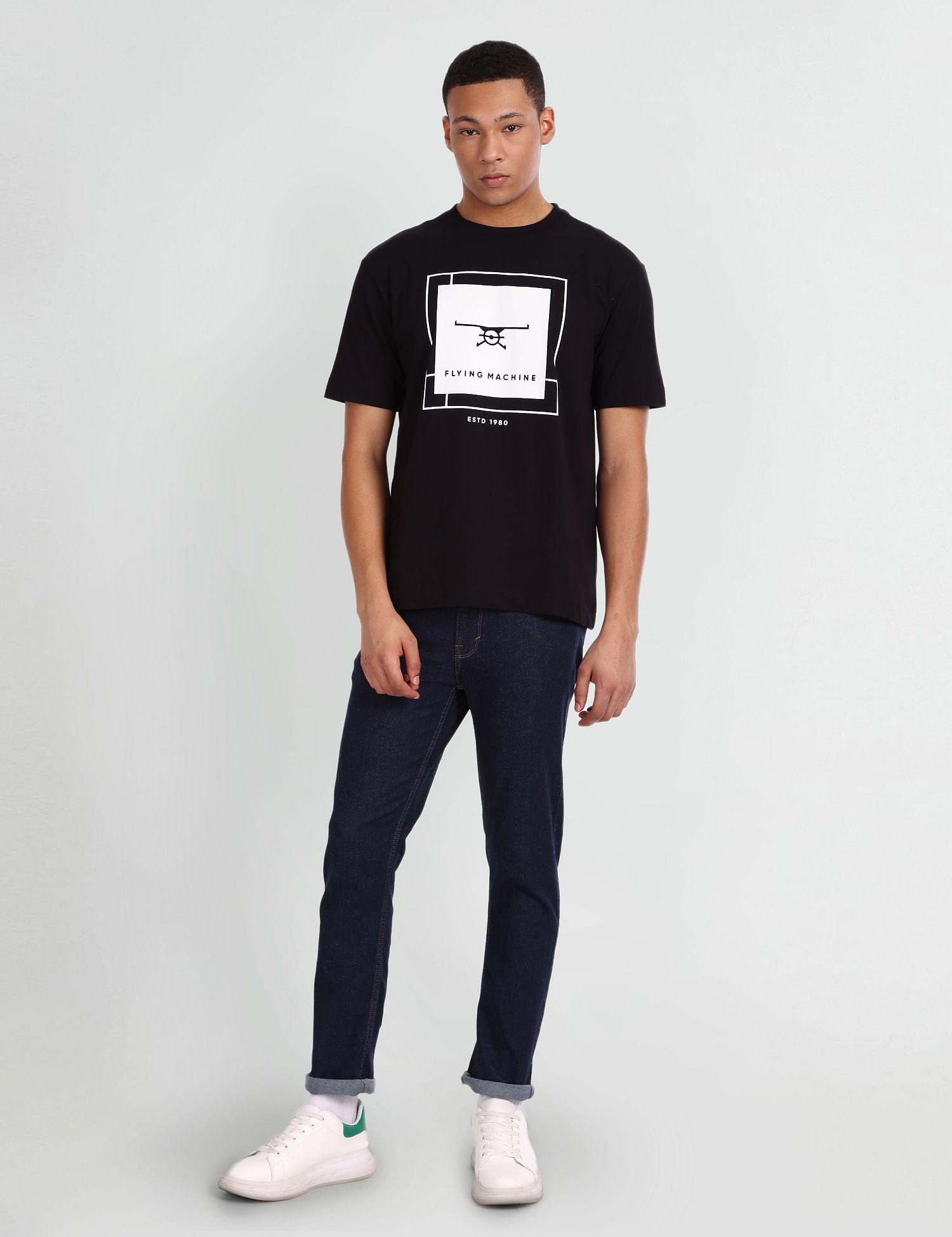 Flying Machine Mid Rise Michael Slim Tapered Fit Jeans