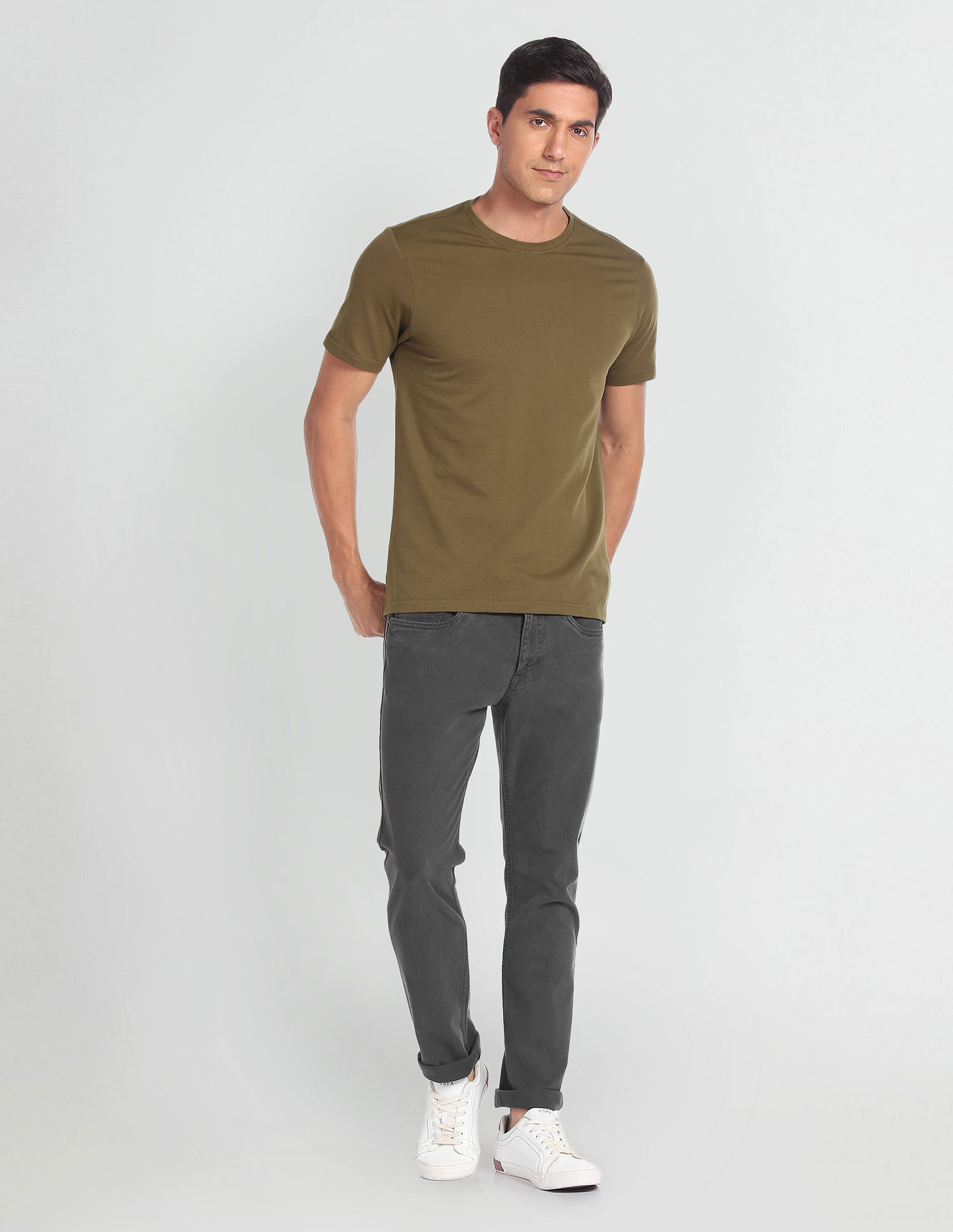 U.S. Polo Assn. Denim Co. Brandon Slim Tapered Fit Grey Jeans