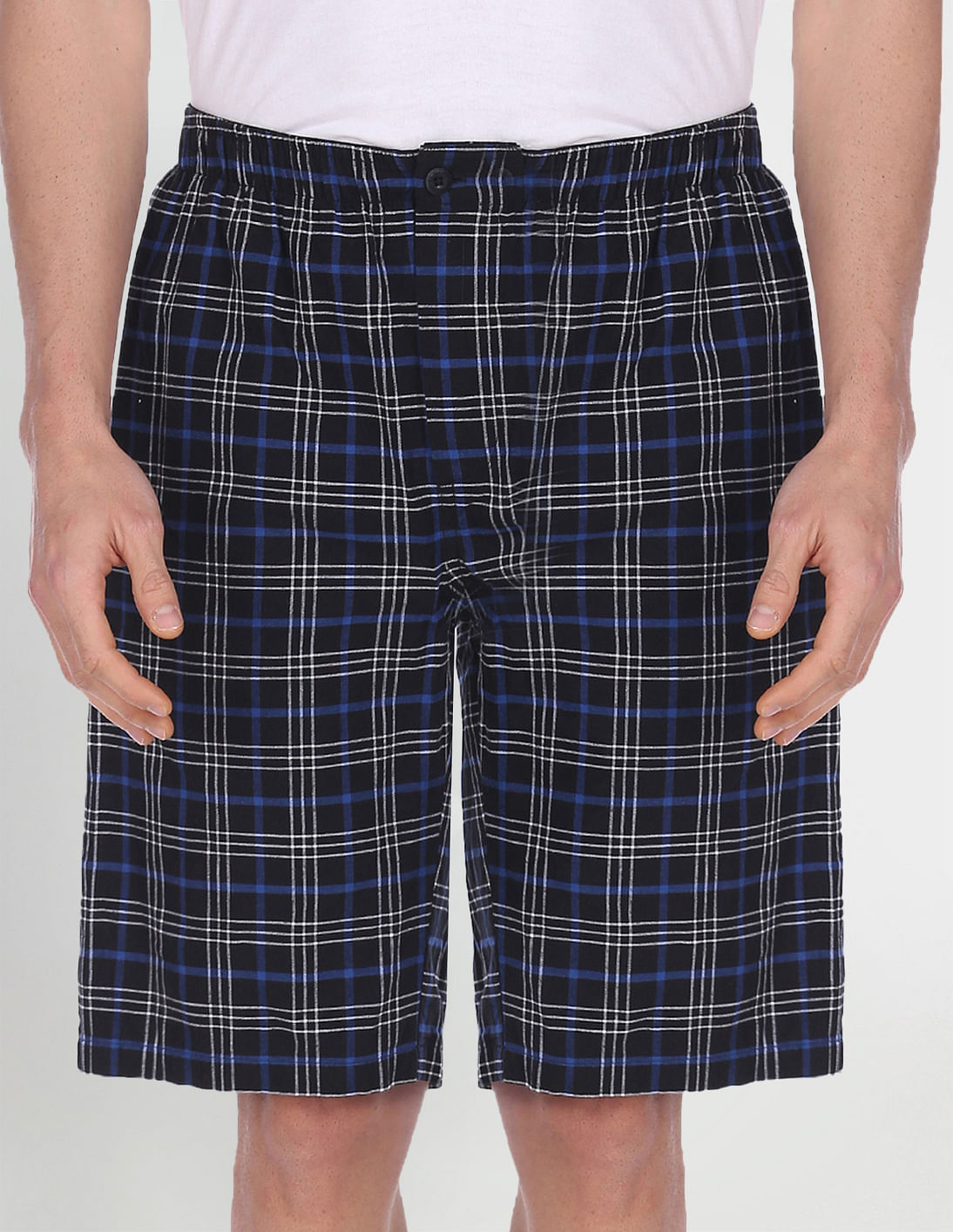 USPA Innerwear Pure Cotton Checked I692 Bermudas - Pack Of 1