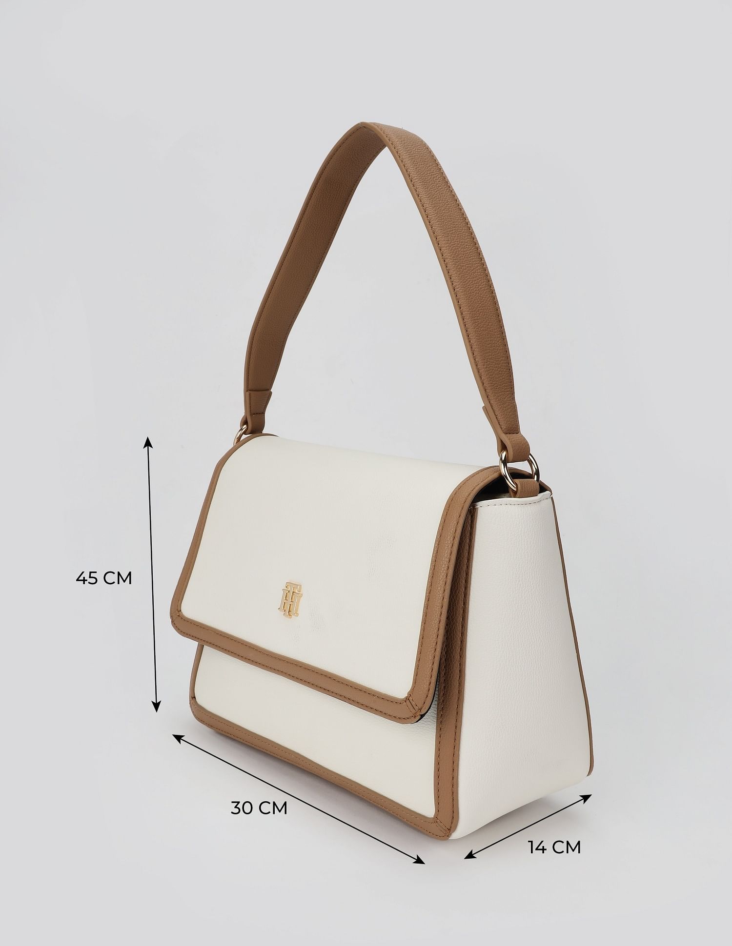 Tommy Hilfiger Solid Brown Pu Sling Bag