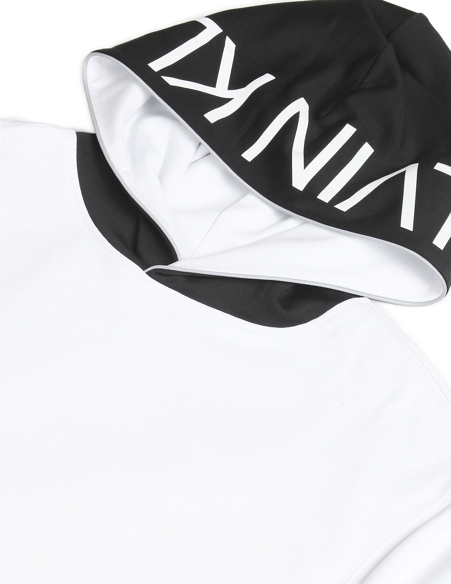 Calvin Klein Jeans Men White Colour Block Hooded Sweatshirt