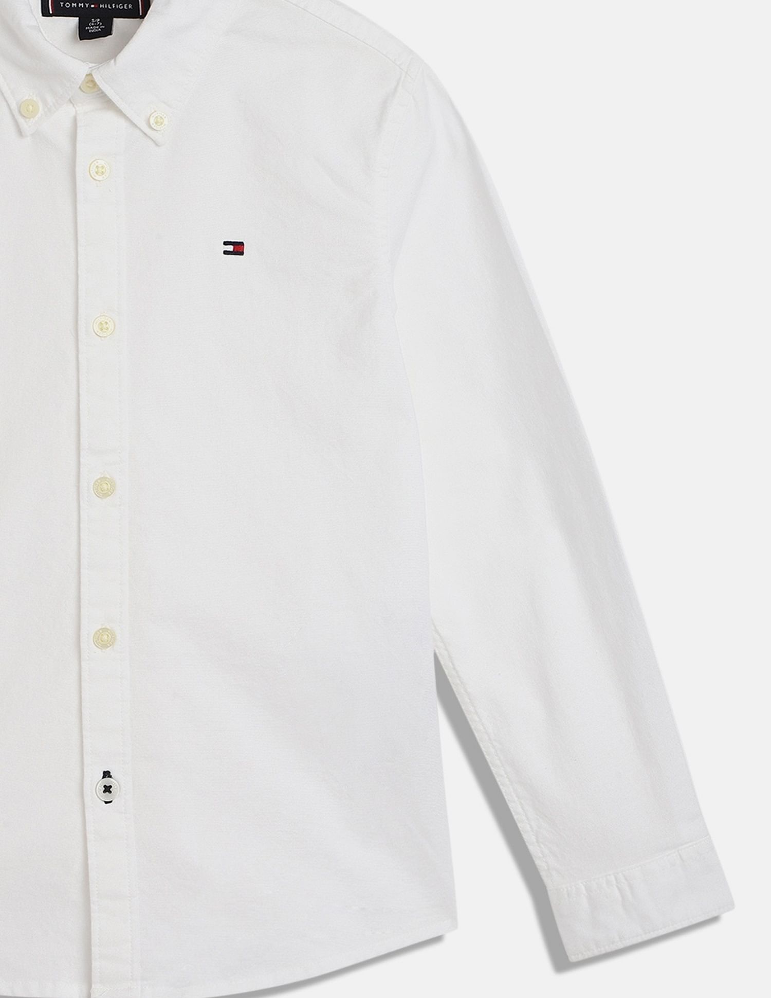 Tommy Hilfiger Kids Boys Solid Regular-Fit Cotton Shirt