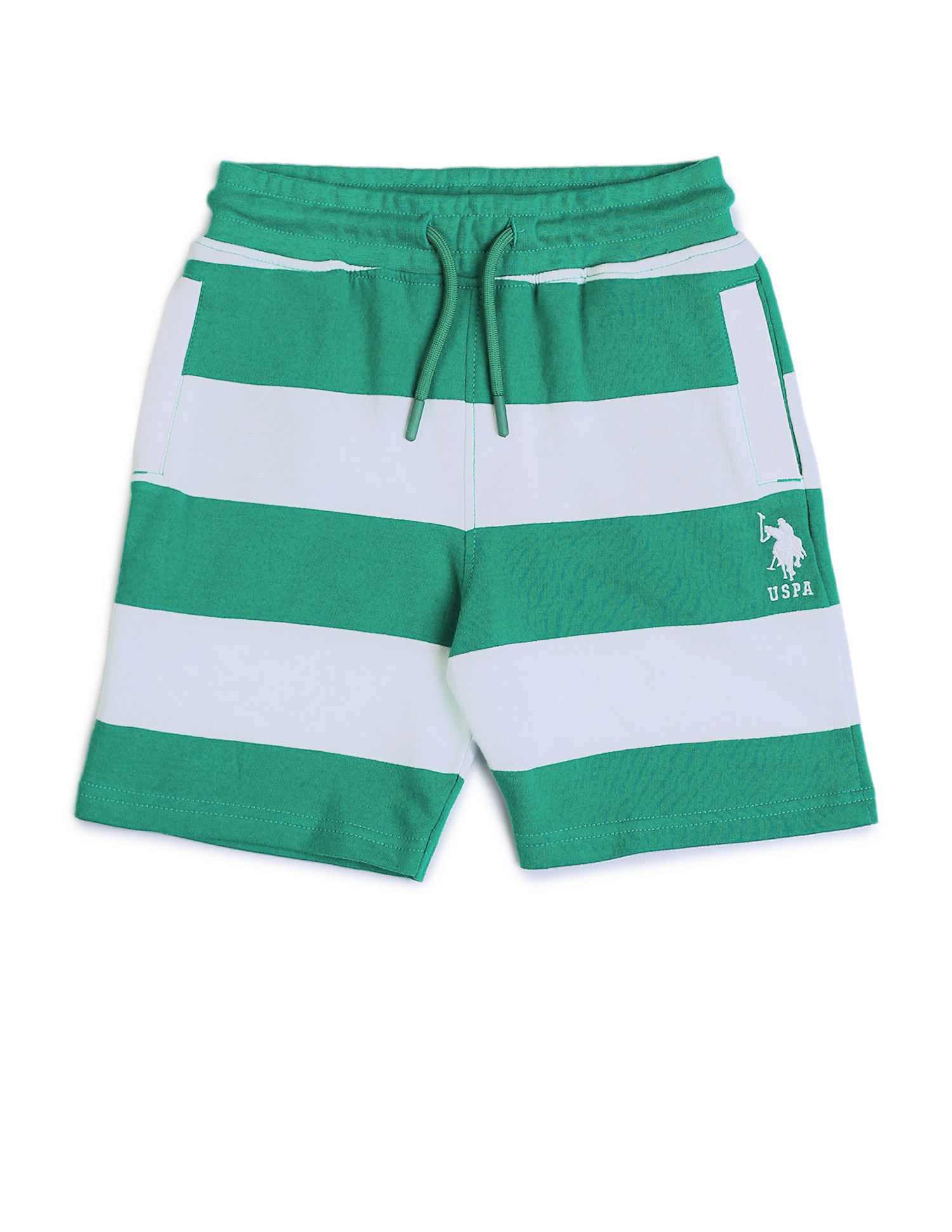 U.S. Polo Assn. Kids Boys Horizontal Striped Regular Fit Shorts