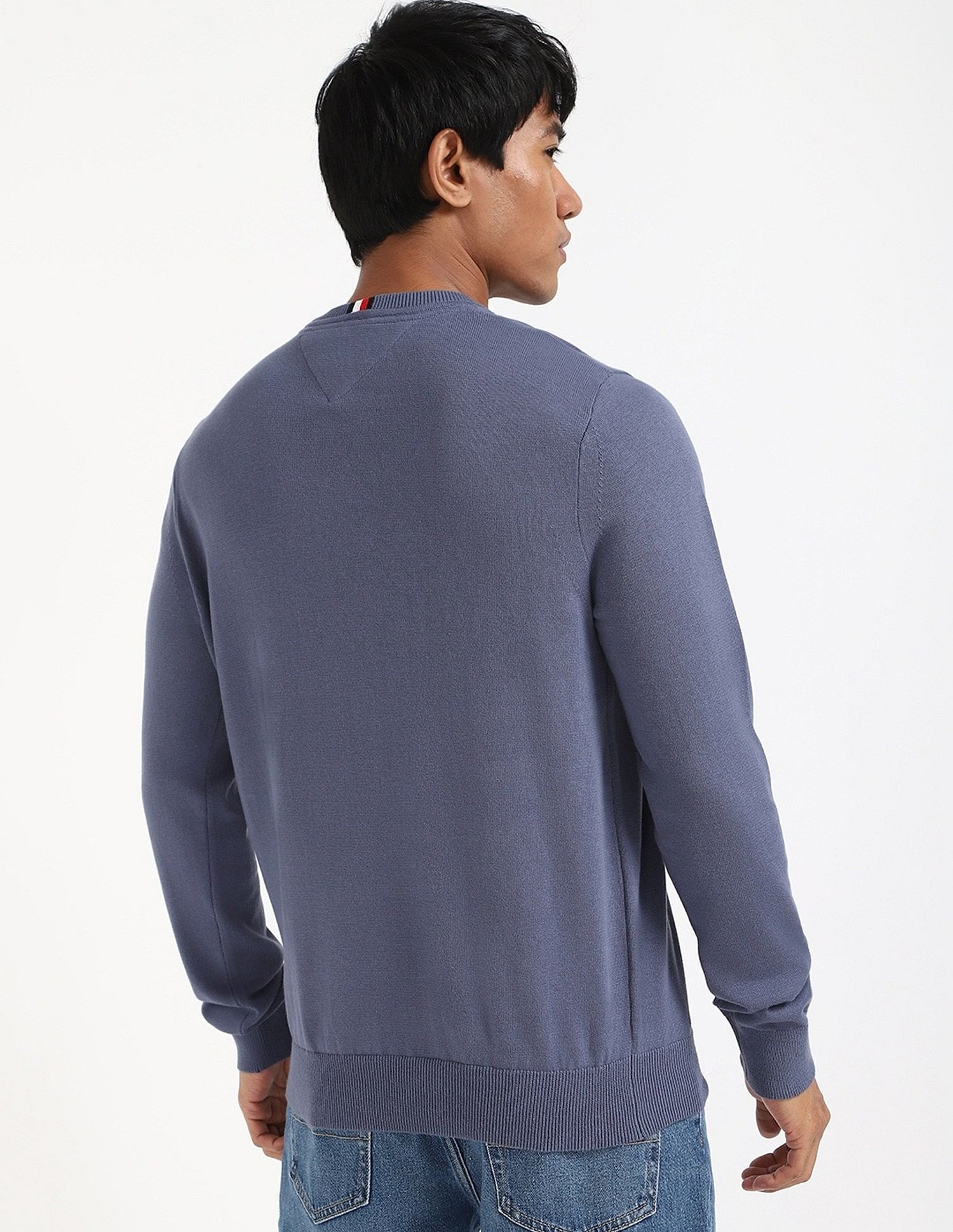 Tommy Hilfiger Solid Regular-Fit Cotton Sweater