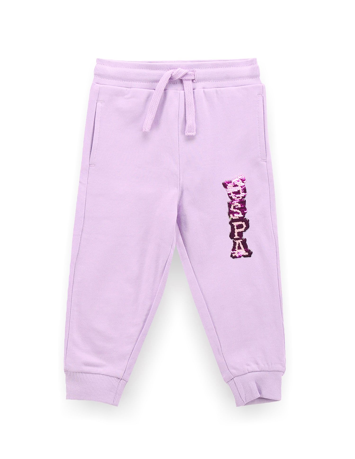 U.S. Polo Assn. Kids Girls Flip Sequins Track Pants