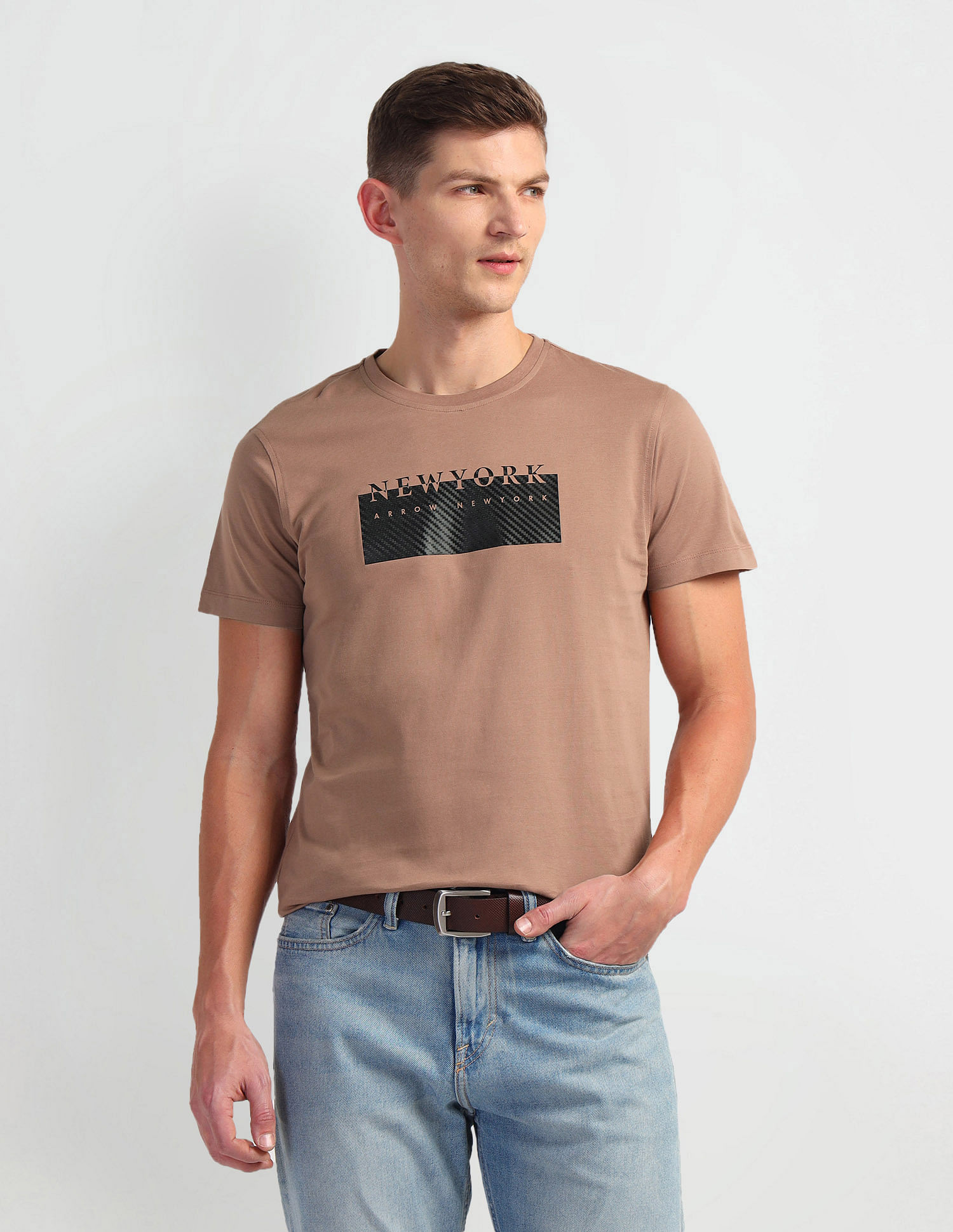 Arrow Newyork Crew Neck Brand Print T-Shirt