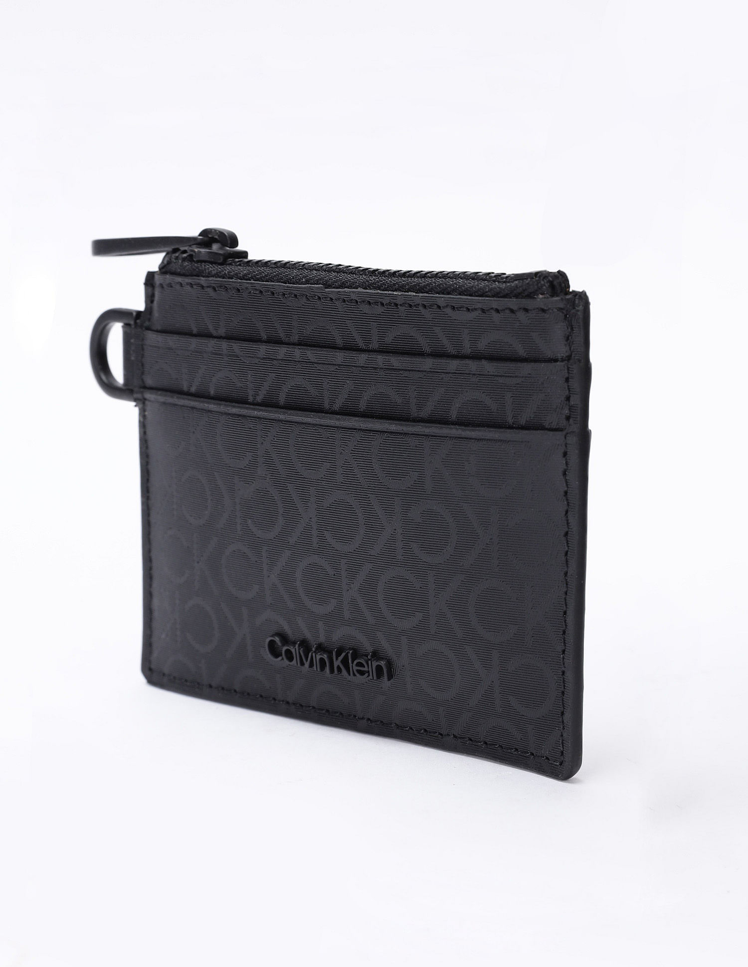 Calvin Klein Logo Black Leather Bi-Fold Wallet