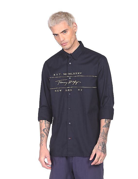 MONOGRAM PRINT SHIRT (MENS) – HIRSHLEIFERS