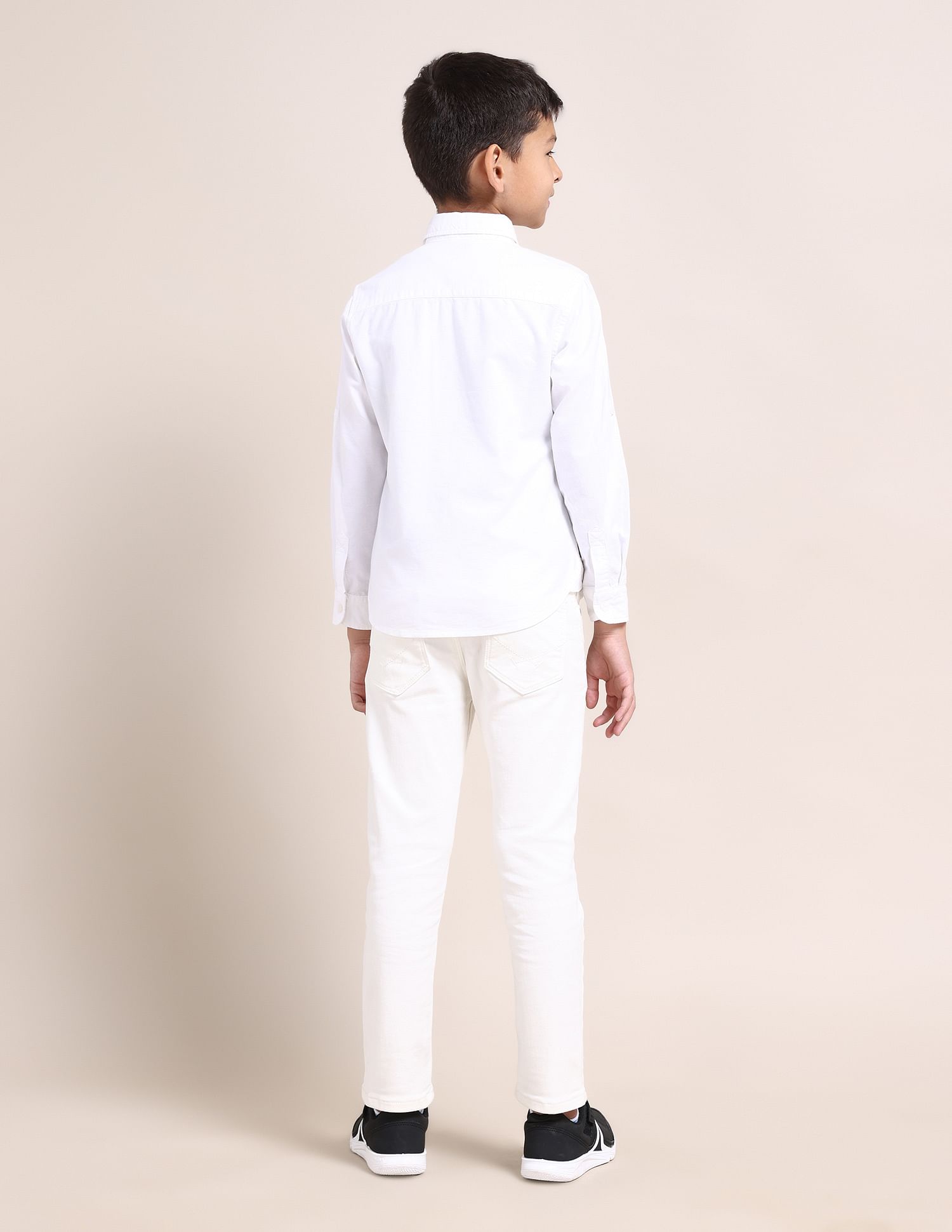 U.S. Polo Assn. Kids Boys Brand Stripe Cotton Shirt