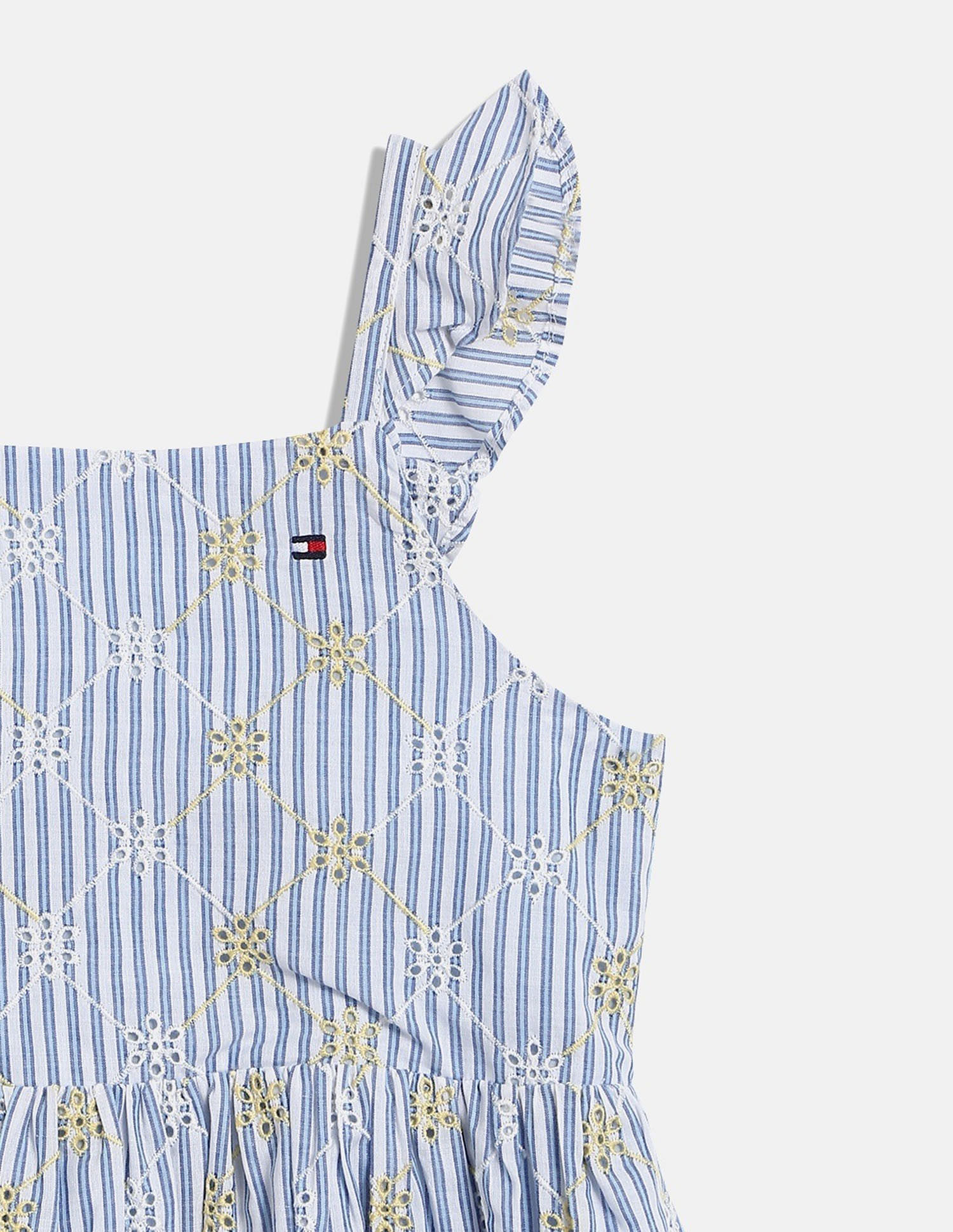 Tommy Hilfiger Kids Girls Striped Regular-Fit Cotton Dresses