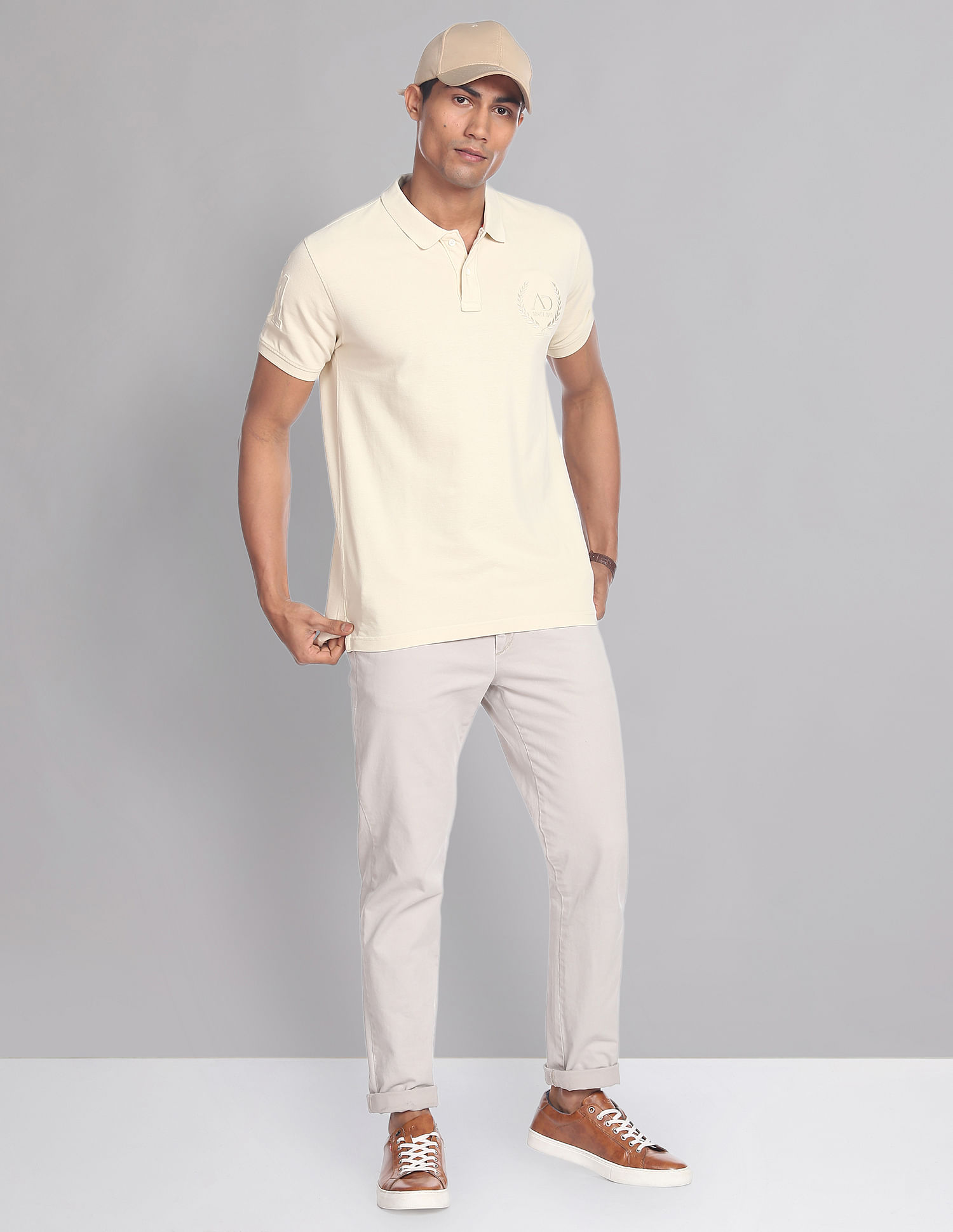 AD by Arvind Overdyed COOL-IT Profound Polo Shirt