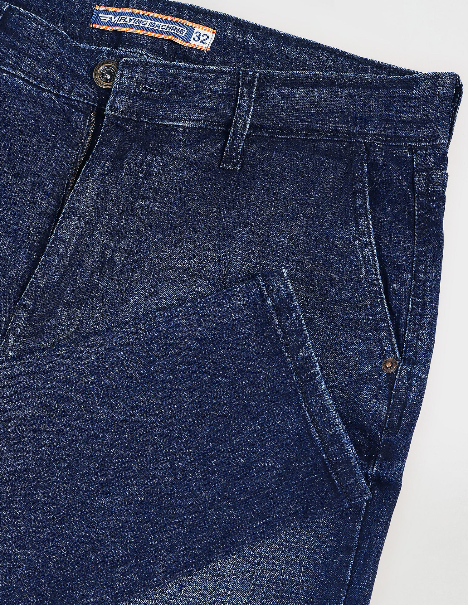 Flying Machine Whiskered Mankle Slim Fit Jeans