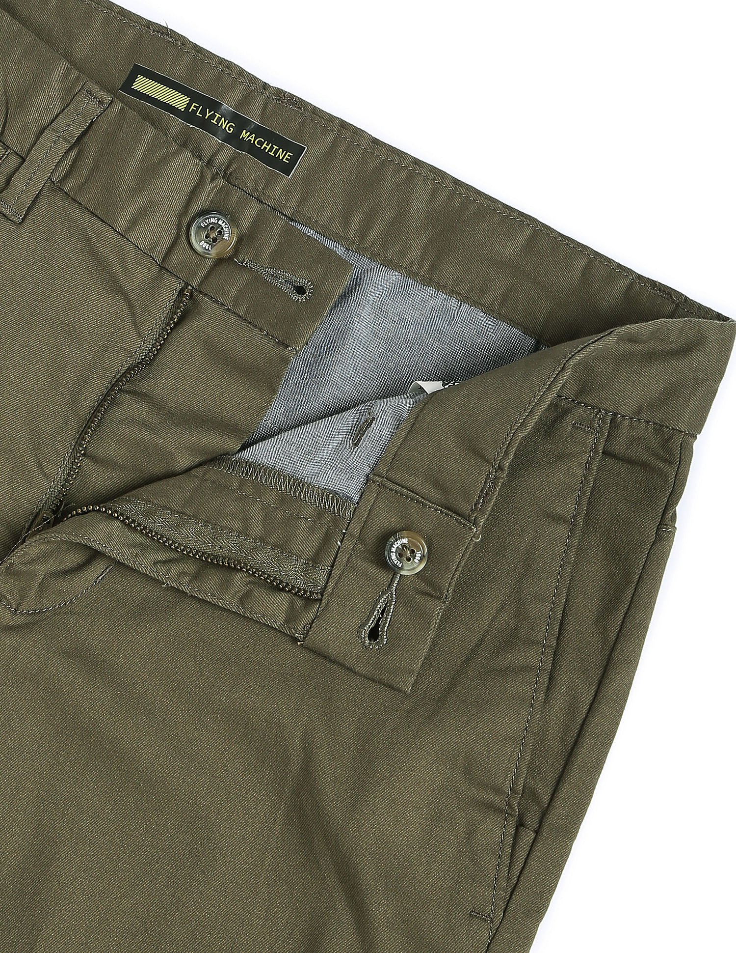 Flying Machine Super Slim Fit Twill Casual Trousers