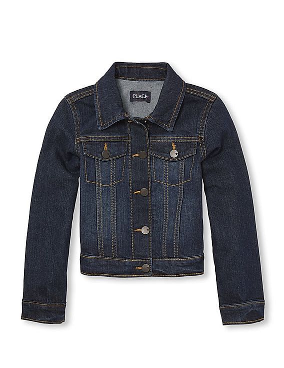 Childrens place jean on sale jacket