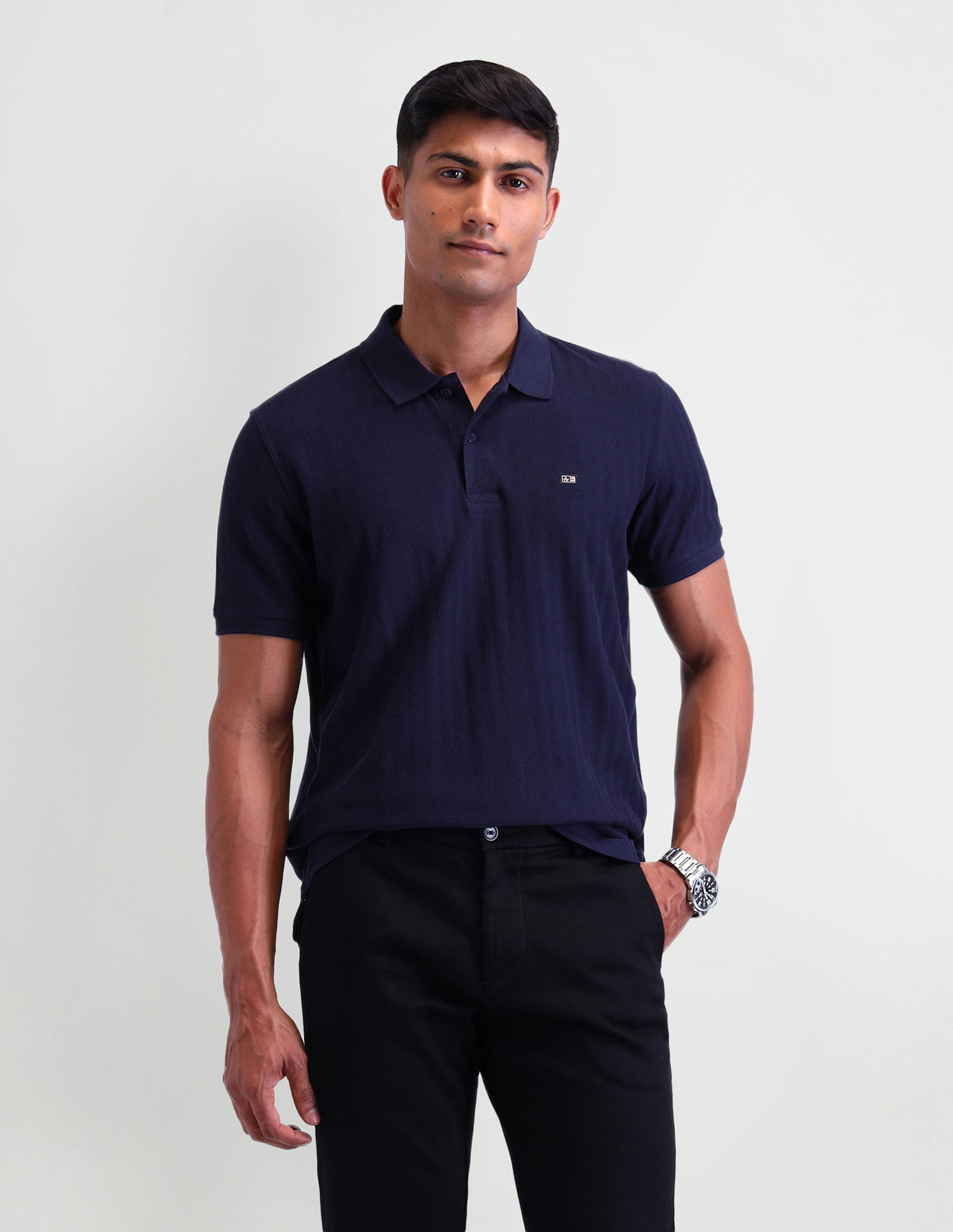 Arrow Sport Textured Regular Fit Polo Shirt
