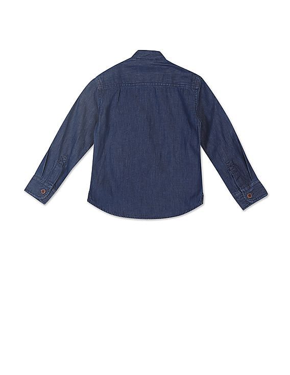 U.S. Polo Assn. Kids Boys Button Down Collar Solid Shirt