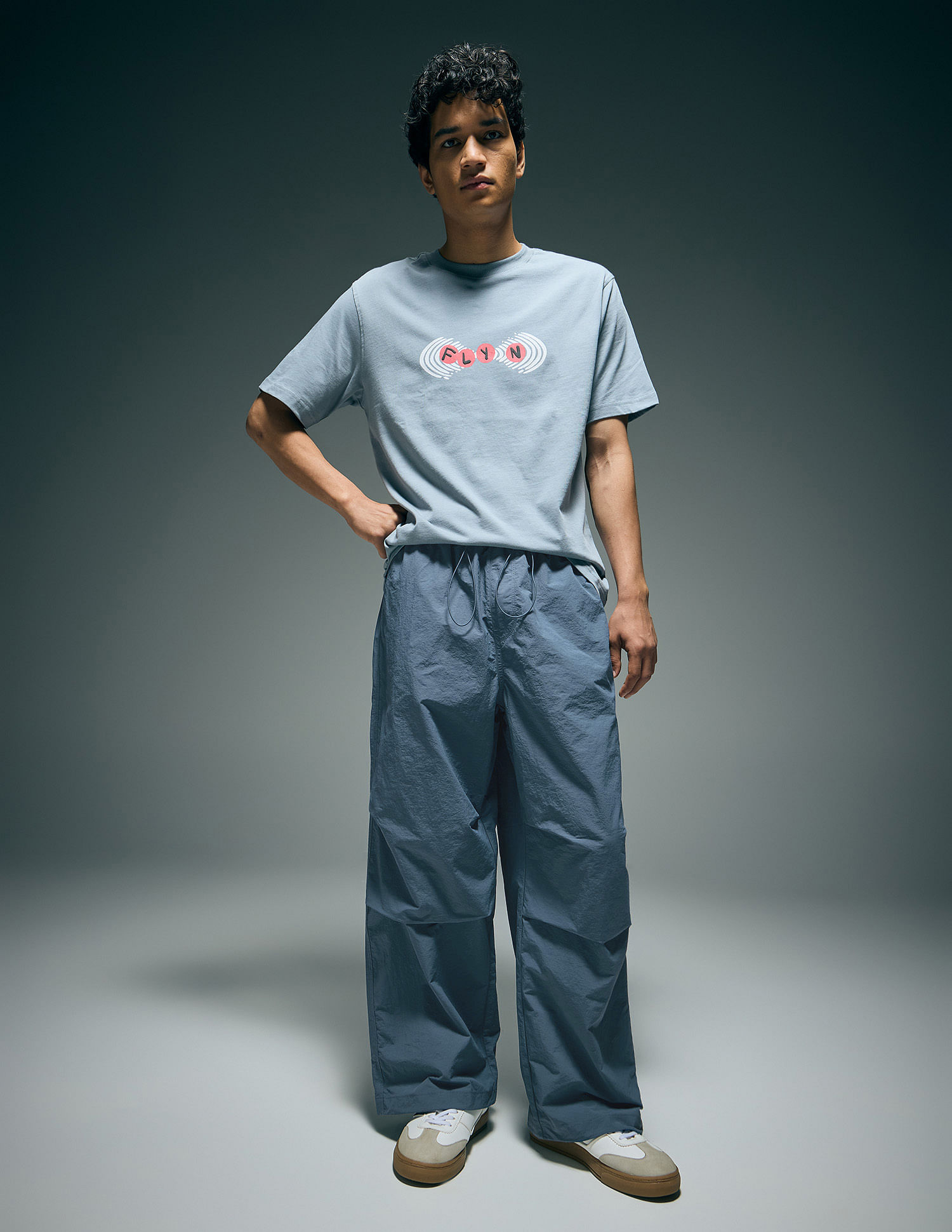 Flying Machine Cobain Loose Fit Solid Cargos