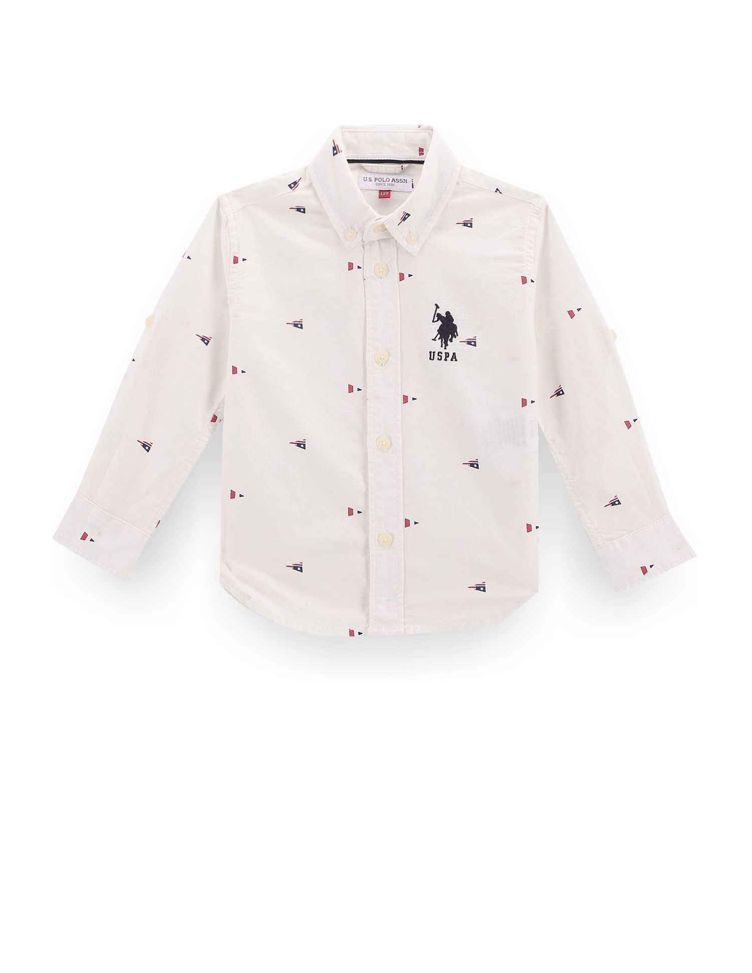 U.S. Polo Assn. Kids Boys Flag Print Shirt