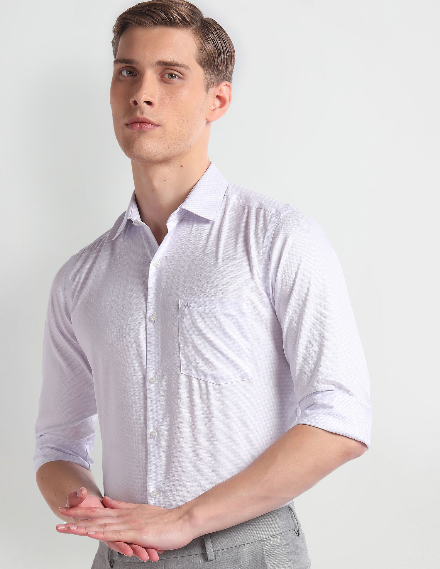 Arrow Pure Cotton Auto Press Shirt