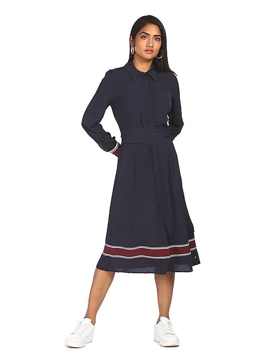 knee length dresses for ladies Tommy Bahama Womens Hightide Flora Midi Shirt Dress  ShopCGX