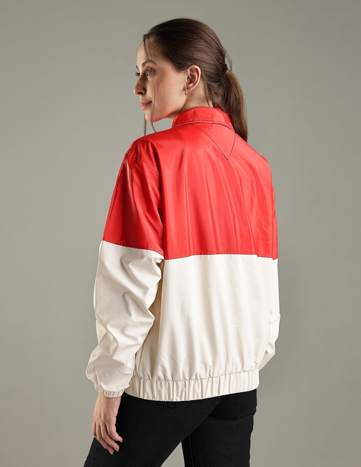 Tommy Hilfiger Regular-Fit Polyester Spread Collar Windcheater Jacket